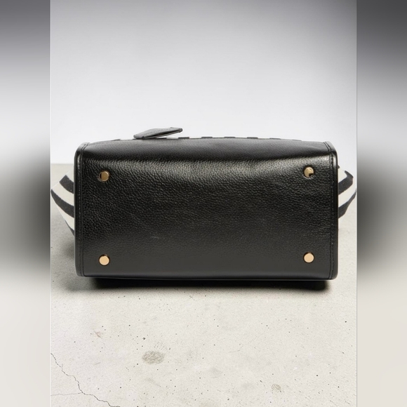 Kurt Geiger Chiswilk Black & White Striped Crossbody/Sachel w/Leather Trim, NWT - Picture 6 of 6